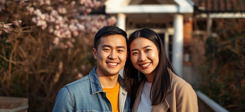 First-time buyers from Hong Kong arranging a mortgage to buy a home in the UK.